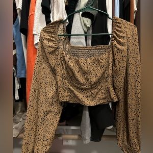 Animal print cropped top